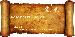Kaminszky Ariel névjegykártya